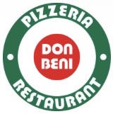 Don Ben Pizzeria & Restaurant logo: green ring with white text around the edge, red center with Don Ben.